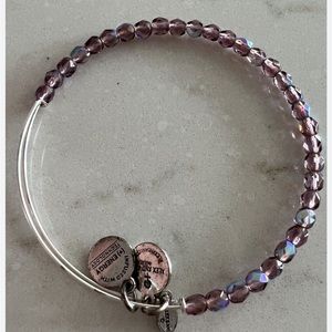 Alex and Ani Purple Beaded Bangle